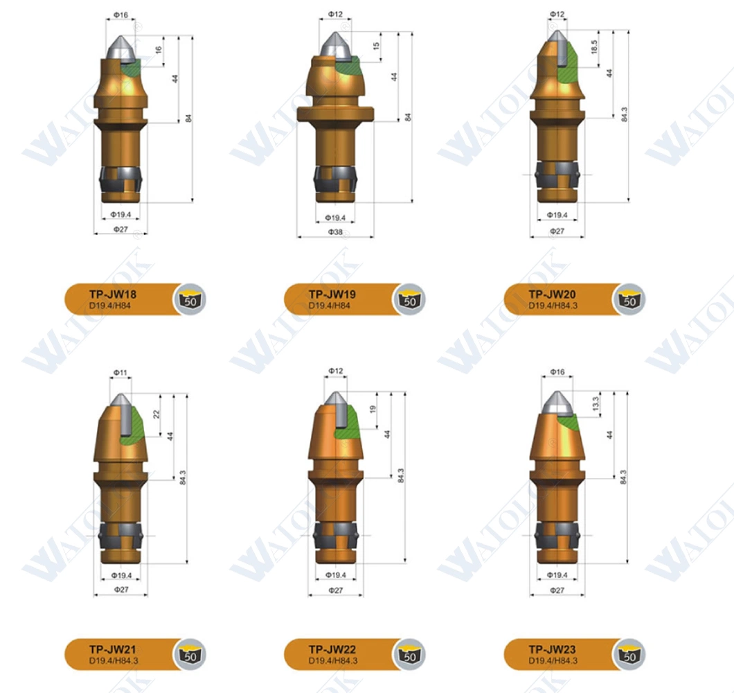 Kennametal Tungsten Carbide Tipped Drilling Teeth Trencher Parts